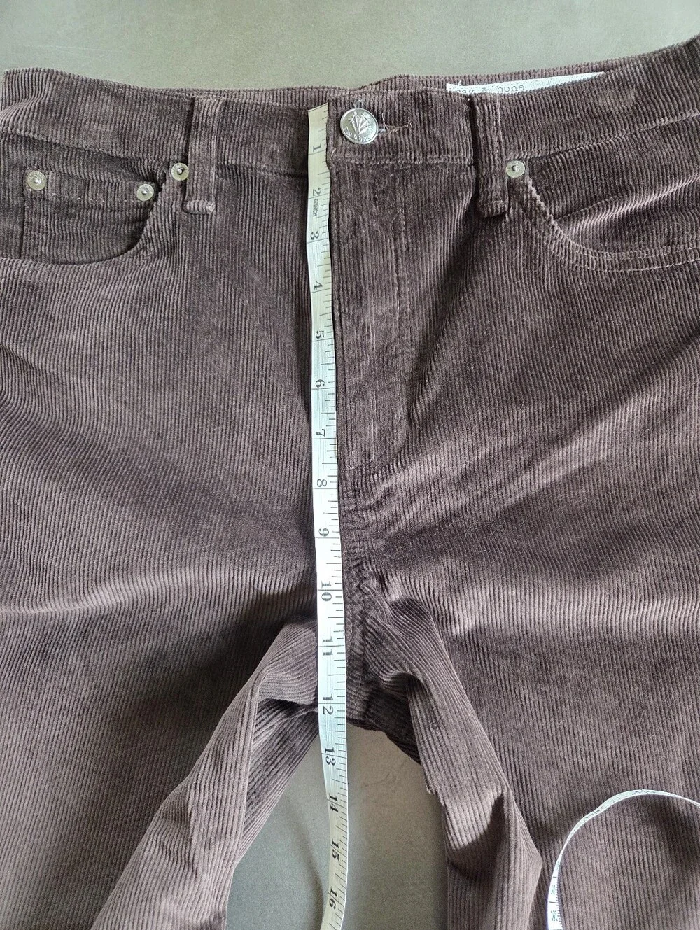 Rag & Bone Brown Andi Ankle Wide Leg Corduroy Pants Size 28 NWT Academia